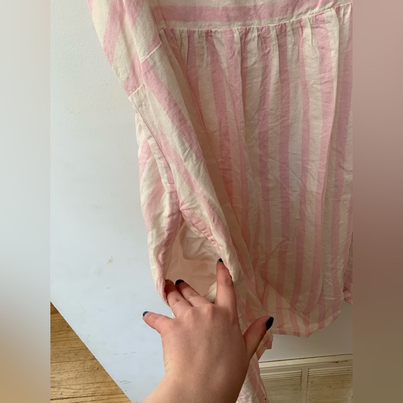 Draper James Maddie Babydoll Dress in Pink Cabana Stripe - Picture 6 of 10